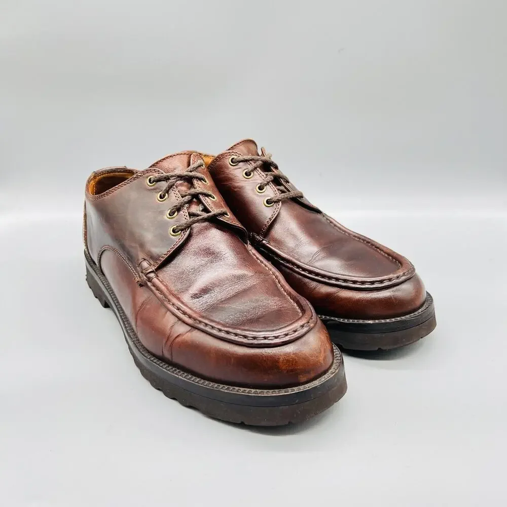 Cole Haan Shoes Mens 10 Brown Leather Lug Sole Moc Toe Casual Comfort Walking